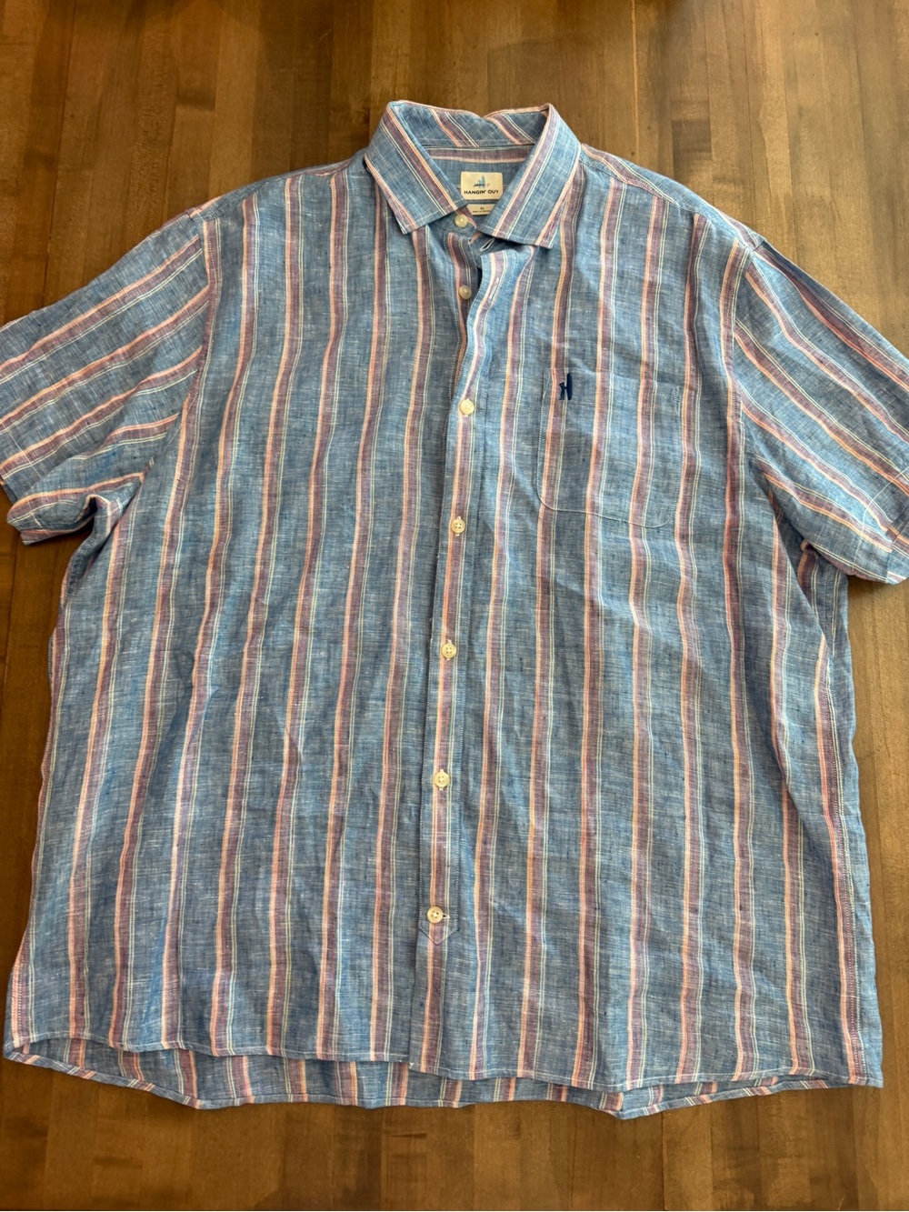 JOHNNIE-O Hangin' Out Solana Chambray Button Down - 100% LINEN